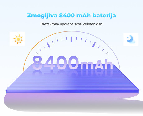 Blackview LINK 8 tablični računalnik, 12.7", Next-Gen AI, 6GB+256GB, IPS 2K+, 90Hz, Android, 8400mAh, WIFI 5, BT 5.0, GPS, QUAD STEREO zvočniki, +ovitek, +dodatki, siv (Starry Gray)