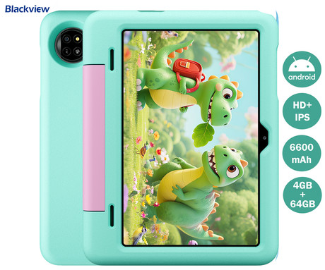 Blackview TAB 20 KIDS tablični računalnik, 10.1", Gemini AI 2.0, 4GB+64GB, IPS HD+, Android, Google Kids Space, 6600mAh, WIFI 5, Bluetooth, Widevine L1, zvočniki, +dodatki, zelen (Fairy Green)