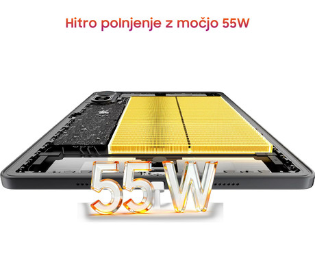 Blackview MEGA 12 tablični računalnik, 12.2", 4G LTE, 12GB+256GB, IPS QHD+, 120Hz, Android, zlat (Flash Gold)