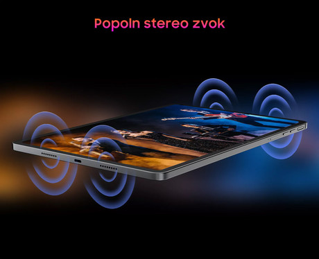 Blackview MEGA 12 tablični računalnik, 12.2", 4G LTE, 12GB+256GB, IPS QHD+, 120Hz, Android, zlat (Flash Gold)