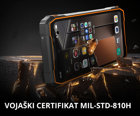 Blackview XPLORE X1 robustni pametni telefon, 6.78", 5G VoLTE, 12GB+256GB, 2.4K FHD+ IPS, 120Hz, Android, 3v1 AI, 10000mAh, WIFI 6, BT 5.2, Dual SIM, GPS, NFC, 2" zadnji zaslon, črn