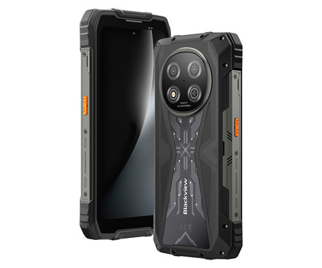 Blackview ROCK 2 robustni pametni telefon, 6.67", 5G, 12GB+256GB, HD+ IPS, 120Hz, Android, 3v1 AI, 15000mAh, WIFI 5, BT 5.0, Dual SIM, GPS, NFC, IP68 & IP69K & MIL-STD-810H, črn