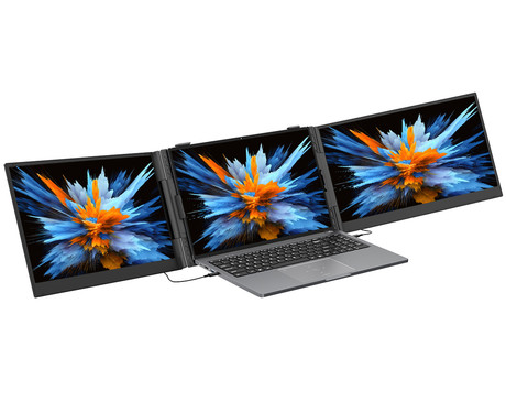 Blackview DCM6 dvojni zaslon / monitor za prenosnik, 35cm (14"), Full HD, 60Hz, IPS, 300nit, 100% sRGB, HDMI / USB-C, univerzalna združljivost, 180° nastavljiv kot, Quick-Fit montaža, Low Blue Light