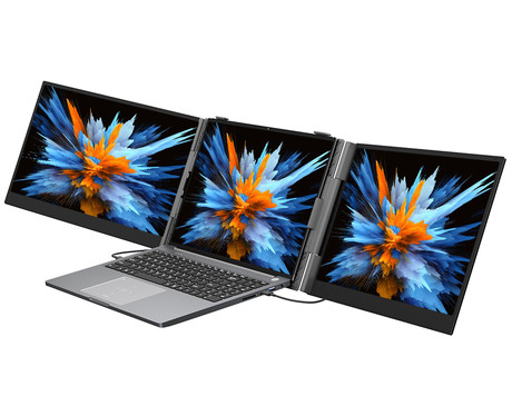 Blackview DCM6 dvojni zaslon / monitor za prenosnik, 35cm (14"), Full HD, 60Hz, IPS, 300nit, 100% sRGB, HDMI / USB-C, univerzalna združljivost, 180° nastavljiv kot, Quick-Fit montaža, Low Blue Light