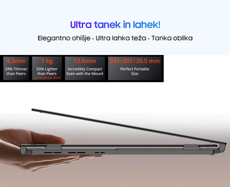 Blackview DCM6 dvojni zaslon / monitor za prenosnik, 35cm (14"), Full HD, 60Hz, IPS, 300nit, 100% sRGB, HDMI / USB-C, univerzalna združljivost, 180° nastavljiv kot, Quick-Fit montaža, Low Blue Light