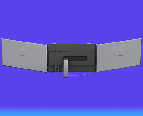 Blackview DCM6 dvojni zaslon / monitor za prenosnik, 35cm (14"), Full HD, 60Hz, IPS, 300nit, 100% sRGB, HDMI / USB-C, univerzalna združljivost, 180° nastavljiv kot, Quick-Fit montaža, Low Blue Light