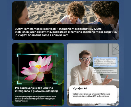 Blackview BV100 pametna očala, zatemnjena / sončna stekla, črna