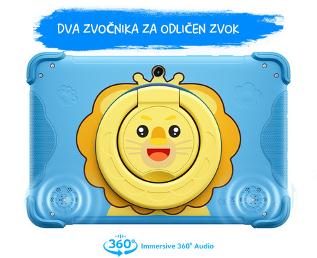 Blackview LINK 1 KIDS tablični računalnik, 8.68", 3v1 AI, 4GB+64GB, IPS HD, Android, Google Kids Space, 5000mAh, WIFI 6, Bluetooth, Widevine L1, stereo zvočniki, +dodatki, moder (Ocean Blue)