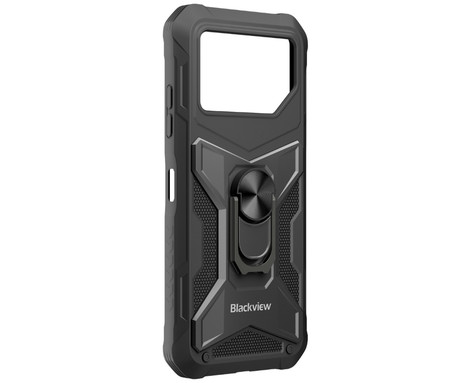 Blackview FORT 100 zaščitni ovitek / etui, za model FORT 100, 360° RING kovinsko stojalo, ergonomska oblika, trpežna izdelava, črn (Cosmic Black)