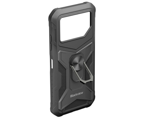 Blackview FORT 100 zaščitni ovitek / etui, za model FORT 100, 360° RING kovinsko stojalo, ergonomska oblika, trpežna izdelava, črn (Cosmic Black)