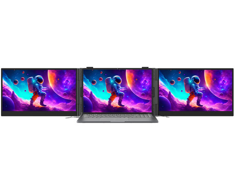 Blackview DCM8 dvojni zaslon / monitor za prenosnik, 39cm (15.3"), Full HD, 60Hz, IPS, 300nit, 100% sRGB, HDMI / USB-C, univerzalna združljivost, 180° nastavljiv kot, Quick-Fit montaža, Low Blue Light