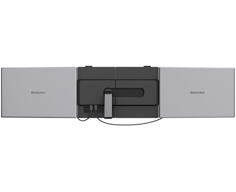 Blackview DCM8 dvojni zaslon / monitor za prenosnik, 39cm (15.3"), Full HD, 60Hz, IPS, 300nit, 100% sRGB, HDMI / USB-C, univerzalna združljivost, 180° nastavljiv kot, Quick-Fit montaža, Low Blue Light