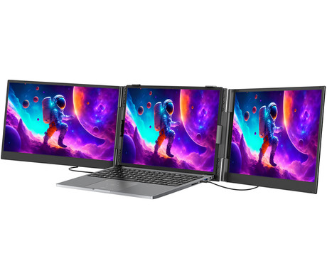 Blackview DCM8 dvojni zaslon / monitor za prenosnik, 39cm (15.3"), Full HD, 60Hz, IPS, 300nit, 100% sRGB, HDMI / USB-C, univerzalna združljivost, 180° nastavljiv kot, Quick-Fit montaža, Low Blue Light