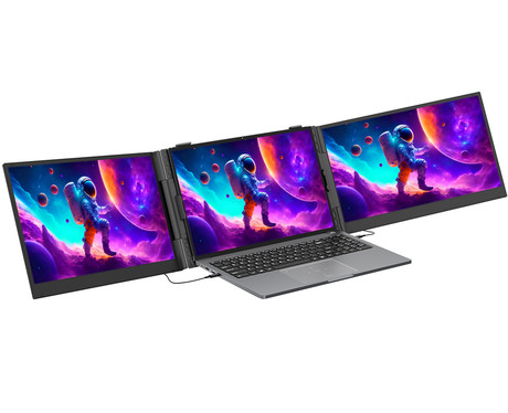 Blackview DCM8 dvojni zaslon / monitor za prenosnik, 39cm (15.3"), Full HD, 60Hz, IPS, 300nit, 100% sRGB, HDMI / USB-C, univerzalna združljivost, 180° nastavljiv kot, Quick-Fit montaža, Low Blue Light