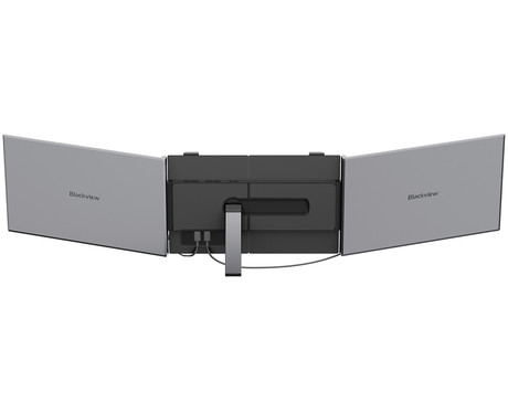 Blackview DCM8 dvojni zaslon / monitor za prenosnik, 39cm (15.3"), Full HD, 60Hz, IPS, 300nit, 100% sRGB, HDMI / USB-C, univerzalna združljivost, 180° nastavljiv kot, Quick-Fit montaža, Low Blue Light
