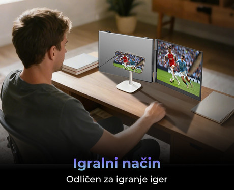 Blackview DCM8 dvojni zaslon / monitor za prenosnik, 39cm (15.3"), Full HD, 60Hz, IPS, 300nit, 100% sRGB, HDMI / USB-C, univerzalna združljivost, 180° nastavljiv kot, Quick-Fit montaža, Low Blue Light