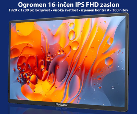 Blackview TABLE 9 prenosni zaslon / monitor, 16" (40,64cm), Full HD+, 60Hz, IPS, 300nit, univerzalna združljivost