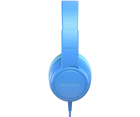 Blackview FITBUDS K1 otroške naglavne slušalke, nastavljive, zložljive, multifunkcijski gumb, klicanje, mikrofon, 2 načina BOOSTED/SAFE, 3.5mm jack, +adapter USB Type-C, modre (Bubble Blue)