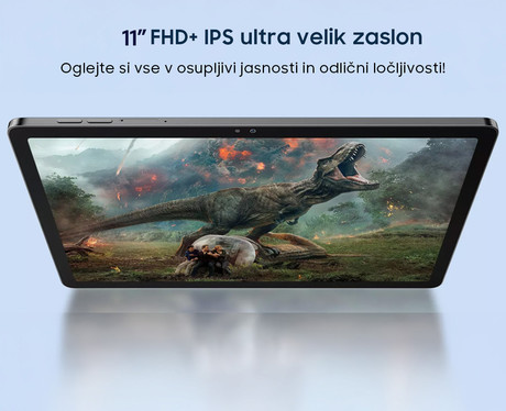 Blackview ZENO 10 tablični računalnik, 11", 3v1 AI, 5G LTE, 6GB+256GB, IPS FHD+, Android, 8800mAh, WIFI 5, Bluetooth, Dual SIM, GPS, QUAD STEREO zvočniki, +ovitek, +dodatki, črn (Shadow Black)