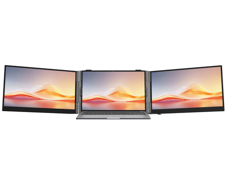 Blackview DCM6 PRO dvojni zaslon / monitor za prenosnik, 35cm (14"), Full HD, 60Hz, IPS, 300nit, 100% sRGB, 2x USB-C, univerzalna združljivost, 180° nastavljiv kot, Quick-Fit montaža, Low Blue Light