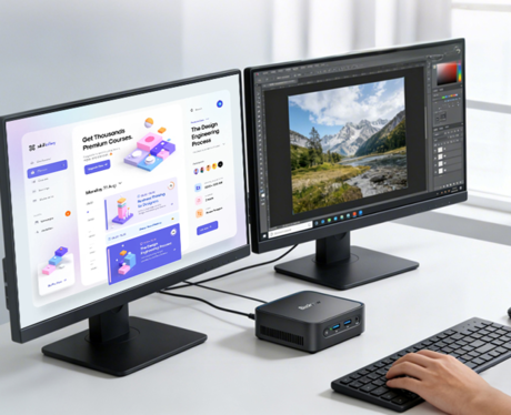 Blackview MP50 namizni mini računalnik, Windows 11 PRO, AMD Ryzen 5 3500U, AMD Radeon Graphics, 16GB RAM, 512GB SSD, WIFI 5, Bluetooth, Ethernet, 4x USB-A, 1x HDMI, 1x DP, minijack, +dodatki, črn