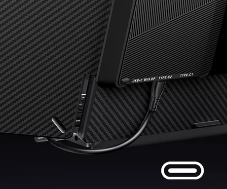 Blackview SCM5 zaslon / monitor za prenosnik, 35cm (14"), Full HD, 60Hz, IPS, 300nit, 3x USB Type-C, univerzalna združljivost, 180° nastavljiv kot, Quick-Fit montaža, Low Blue Light, zvočnik, črn