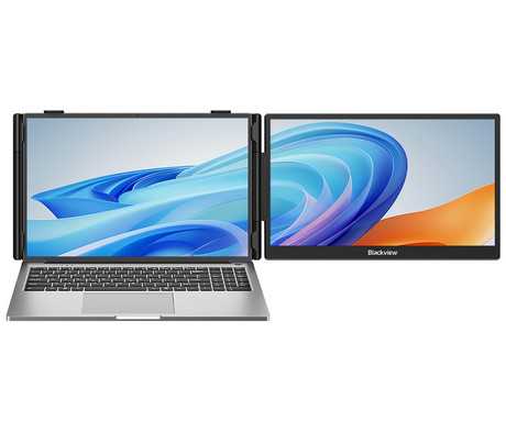 Blackview SCM5 zaslon / monitor za prenosnik, 35cm (14"), Full HD, 60Hz, IPS, 300nit, 3x USB Type-C, univerzalna združljivost, 180° nastavljiv kot, Quick-Fit montaža, Low Blue Light, zvočnik, črn