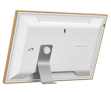 BLACKVIEW NEST 10 pametni foto okvir / koledar / HUB, 25.6cm (10.1"), HD+ IPS zaslon na dotik, Android OS, WIFI 6, 2GB RAM, 32GB ROM, razširljiv spomin, zvočnik, stojalo, rjav (Natural Wood)
