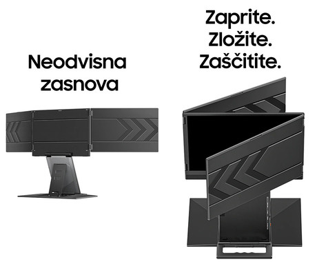 Blackview TABLE 16 trojni prenosni zaslon / monitor, 39cm (15.3"), FHD+, 60Hz, IPS, 300nit, 100% sRGB, 2x USB-C, 1x mini HDMI, univerzalna združljivost, nastavljiv kot, Quick-Fit montaža, LowBlueLight
