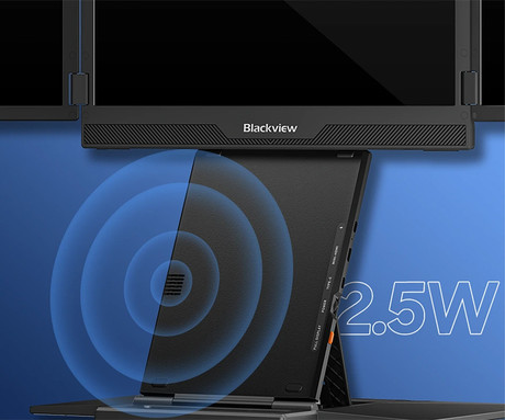 Blackview TABLE 16 trojni prenosni zaslon / monitor, 39cm (15.3"), FHD+, 60Hz, IPS, 300nit, 100% sRGB, 2x USB-C, 1x mini HDMI, univerzalna združljivost, nastavljiv kot, Quick-Fit montaža, LowBlueLight