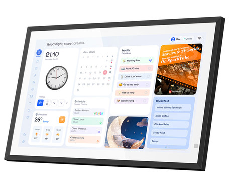 BLACKVIEW NEST 15 pametni foto okvir / koledar / HUB, 39.6cm (15.6"), FHD+ IPS zaslon na dotik, Android OS, WIFI 6, BT 5.4, 3GB RAM, 32GB ROM, do 512GB spomina, zvočnik, stojalo, črn (Classic Black)