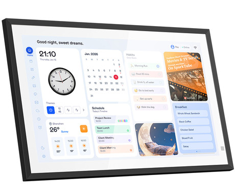 BLACKVIEW NEST 15 pametni foto okvir / koledar / HUB, 39.6cm (15.6"), FHD+ IPS zaslon na dotik, Android OS, WIFI 6, BT 5.4, 3GB RAM, 32GB ROM, do 512GB spomina, zvočnik, stojalo, črn (Classic Black)