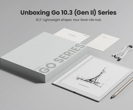 BOOX Go 10.3 Gen II e-bralnik / tablični računalnik, 10.3", 300ppi, Android, 4GB+64GB, WIFI 5, BT 5.1, 3700mAh baterija, G-senzor, zvočniki, mikrofon, USB Type-C, +pisalo InkSense Plus, bel