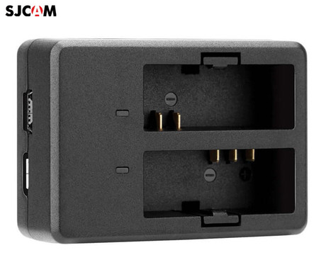 SJCAM DUAL CHARGER polnilec za baterije, za kamere serij SJ4000 / SJ5000 / M10, LED indikator, +kabel, črn