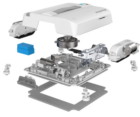 MAMIBOT iGLASSBOT W120-DP 2V1 robotski čistilec oken in površin, mokro čiščenje, AUTO pršenje vode, senzorji, načrtovanje poti, AI tehnologija, UPS baterija, daljinec, aplikacija, bel (Cloud White)