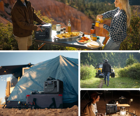 BLUETTI AC70 prenosna polnilna postaja, 1000W moč, 768Wh baterija, polnjenje / napajanje naprav, BMS sistem, aplikacija, 2x AC, 1x DC 12V, 2x USB-A, 2x USB-C, zaslon, ročaj, črna