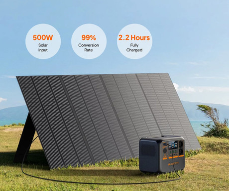 BLUETTI AC70P prenosna polnilna postaja, 1000W moč, 864Wh baterija, polnjenje / napajanje naprav, BMS sistem, aplikacija, 2x AC, 1x DC 12V, 2x USB-A, 2x USB-C, zaslon, ročaj, črna