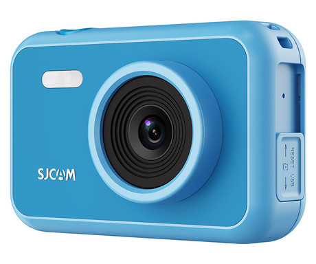 SJCAM FUNCAM otroški fotoaparat / kamera, 1080p Full HD, 12MP, 2" zaslon, polnilna baterija, mikrofon, zvočnik, časovni zamik, časovnik / timer, igre, modra
