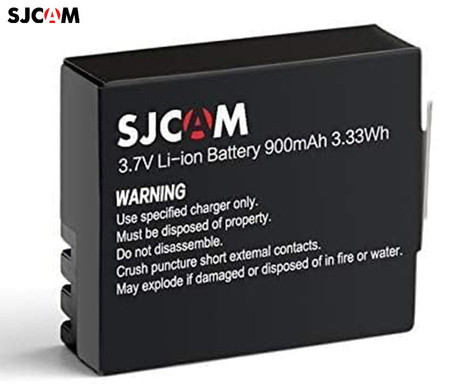 SJCAM BATTERY polnilna baterija, za kamere serije SJ4000 / SJ5000 / M10, 3.7V, 900mAh / 3.33Wh, črna