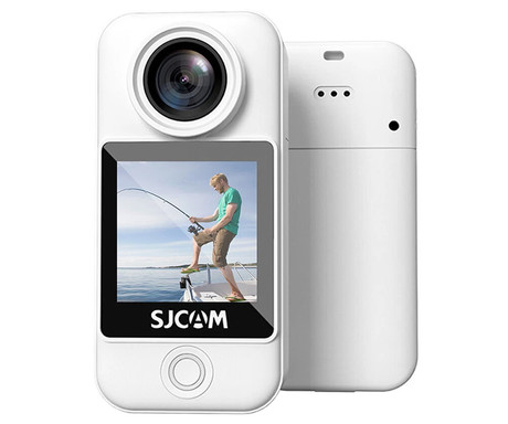 SJCAM C300 akcijska športna kamera, 4K Ultra HD, dvojni zaslon, 6-osna stabilizacija, 2x polnilna baterija, 154° snemalni kot, Dual WIFI, vodoodpornost, aplikacija, +dodatki, bela