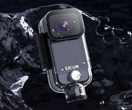SJCAM C300 akcijska športna kamera, 4K Ultra HD, dvojni zaslon, 6-osna stabilizacija, 2x polnilna baterija, 154° snemalni kot, Dual WIFI, vodoodpornost, aplikacija, +dodatki, bela