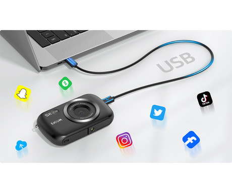 SJCAM ZV100 digitalni fotoaparat, 5K Ultra HD+, 80MP, 2.8" TFT zaslon, 18x digitalni ZOOM, FLASH bliskavica, polnilna baterija, AUTO fokus, 5 PRESET načinov, mikrofon, zvočnik, +dodatki, črn