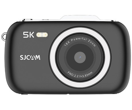 SJCAM ZV100 digitalni fotoaparat, 5K Ultra HD+, 80MP, 2.8" TFT zaslon, 18x digitalni ZOOM, FLASH bliskavica, polnilna baterija, AUTO fokus, 5 PRESET načinov, mikrofon, zvočnik, +dodatki, črn