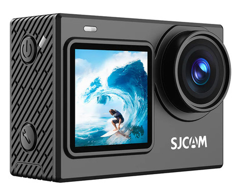 SJCAM SJ6 ULTRA akcijska športna kamera, 4K Ultra HD, dvojni zaslon, 6-osna stabilizacija, polnilna baterija, 166° snemalni kot, Dual WIFI, aplikacija, +dodatki, črna