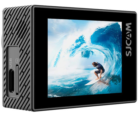 SJCAM SJ6 ULTRA akcijska športna kamera, 4K Ultra HD, dvojni zaslon, 6-osna stabilizacija, polnilna baterija, 166° snemalni kot, Dual WIFI, aplikacija, +dodatki, črna