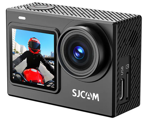 SJCAM SJ6 ULTRA akcijska športna kamera, 4K Ultra HD, dvojni zaslon, 6-osna stabilizacija, polnilna baterija, 166° snemalni kot, Dual WIFI, aplikacija, +dodatki, črna