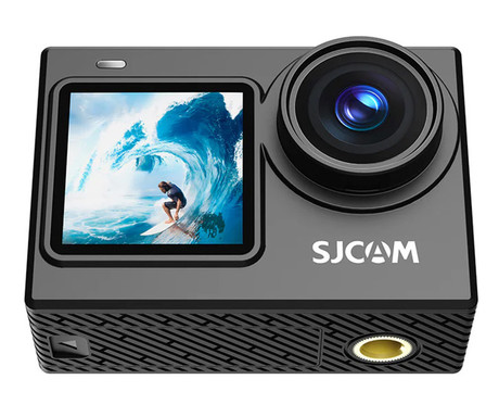 SJCAM SJ6 ULTRA akcijska športna kamera, 4K Ultra HD, dvojni zaslon, 6-osna stabilizacija, polnilna baterija, 166° snemalni kot, Dual WIFI, aplikacija, +dodatki, črna
