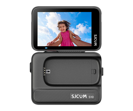 SJCAM S10 akcijska športna kamera, 4K Ultra HD, 2.51" FLIP zaslon, SteadyMotion 2.0, 8x ZOOM, Boost Pod ohišje / baterija, 160° snemalni kot, WIFI 5G, 5M vodoodpornost, aplikacija, +dodatki, črna