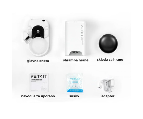 PETKIT YUMSHARE SOLO pametni dozirnik hrane, za pse / mačke, 3L prostornina, AI zaznavanje gibanja, urnik hranjenja, FHD kamera, IR Night Vision, WIFI, aplikacija, mikrofon, zvočnik, 31.6x29.6x18.6cm