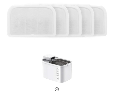 PETKIT FILTER UNIT 5.0 komplet filtrov za pametno vodno fontano, 5 kos, za model EverSweet Max, večplastni filtracijski sistem, bel